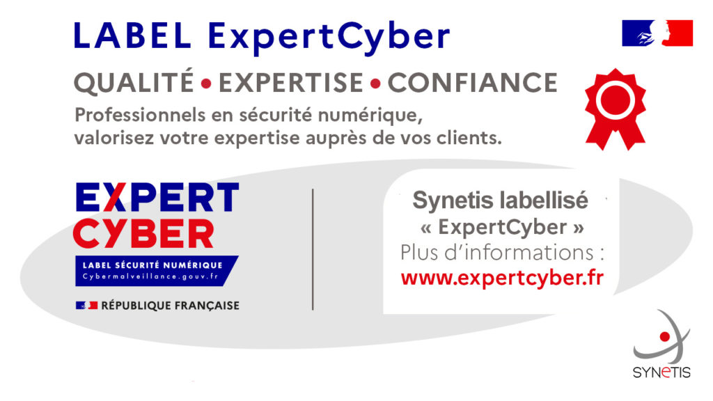 Lire la suite à propos de l’article Synetis obtient le label d’ExpertCyber